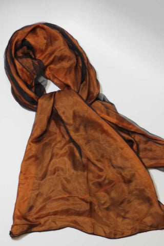 Scarf - Rust and sheer Black